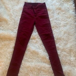 High Waist Red Pants